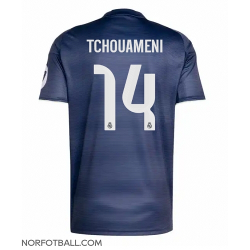 Billige Fotballdrakt Real Madrid Aurelien Tchouameni #14 Replika Bortedrakt 2025-26 Kortermet Billige Fotballdrakt Real Madrid Aurelien Tchouameni #14 Replika Bortedrakt 2025-26 Kortermet